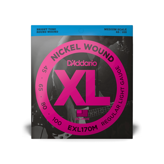 D'Addario EXL170M Nickel Wound Bass Strings