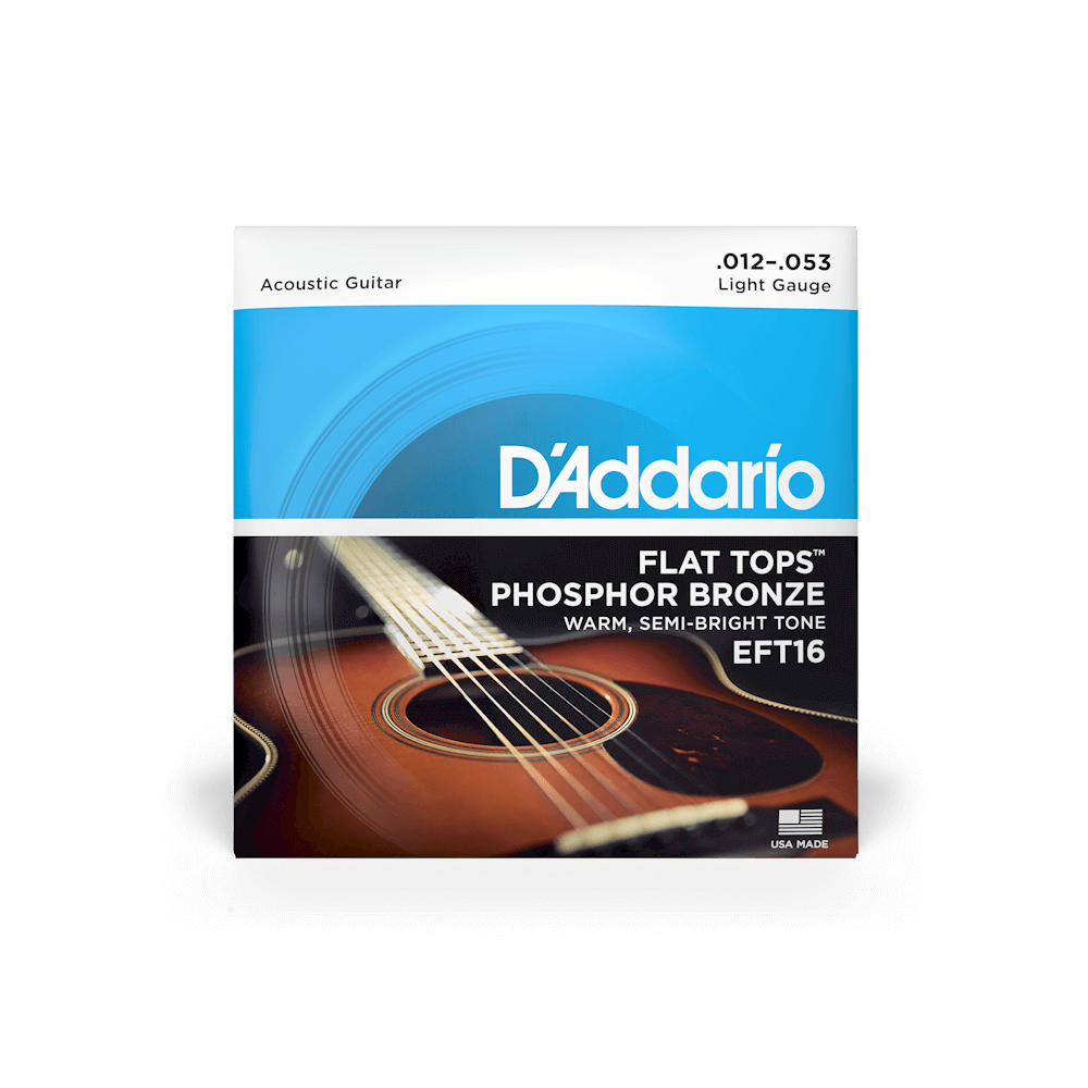 D'Addario EFT16 12-53 Flat Tops Phosphor Bronze Strings