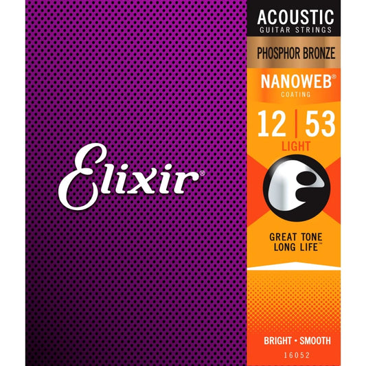 Elixir Nanoweb Phosphor Bronze 12-53 Acoustic