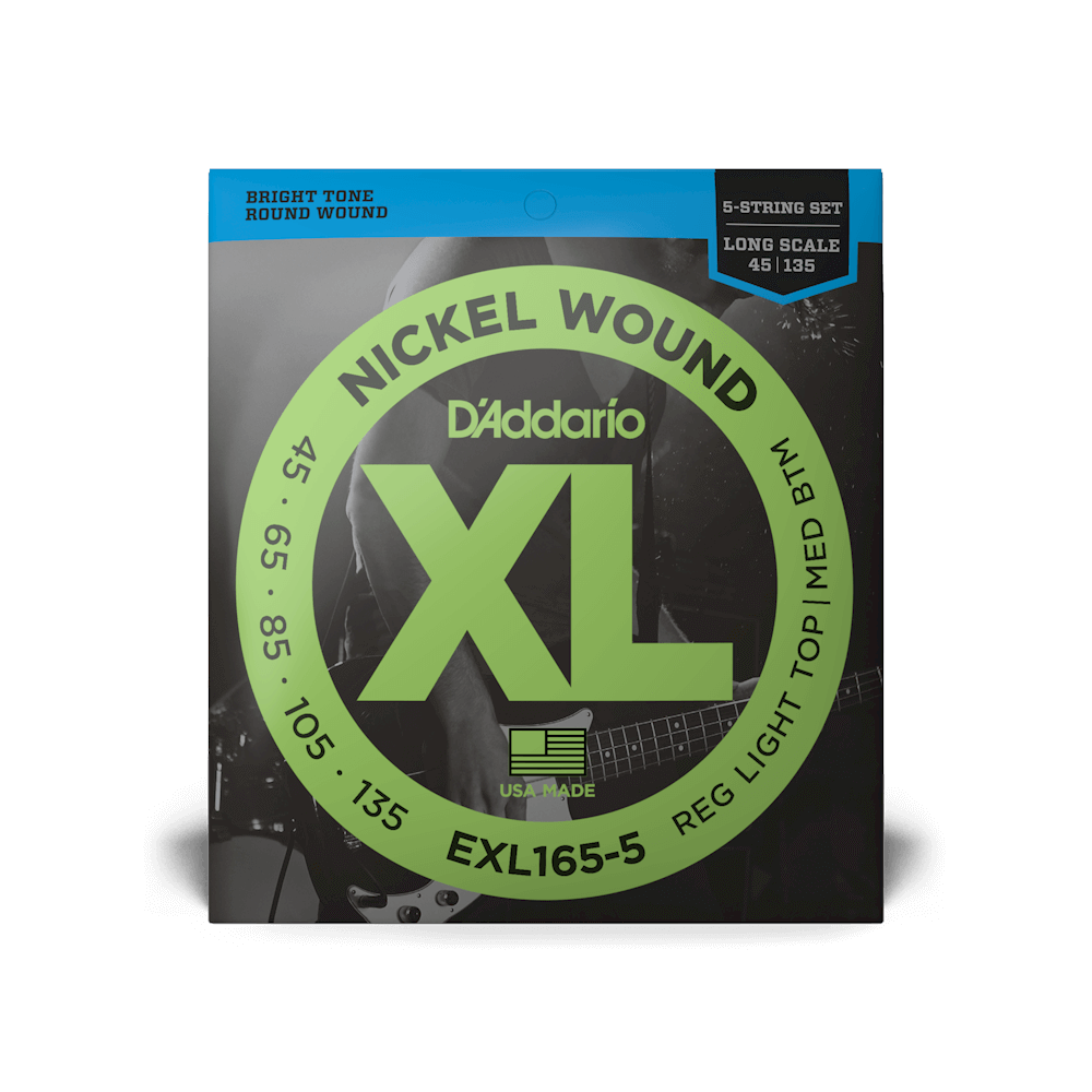 D'Addario EXL165-5 Nickel Wound Bass Strings