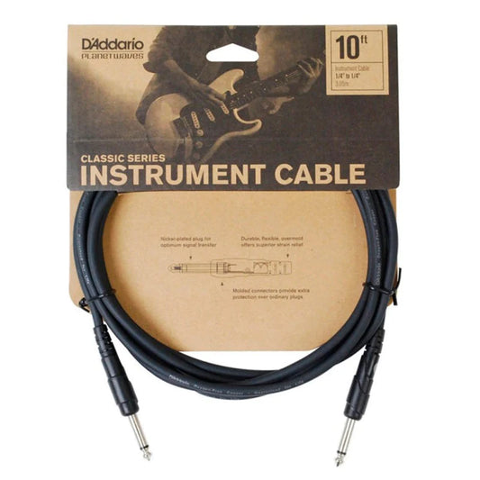 D'Addario Classic Series Instrument Cable 10ft/3m