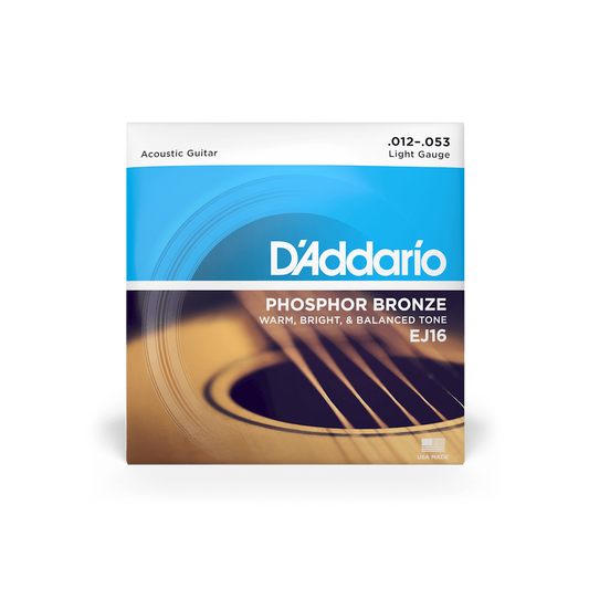 D'Addario EJ16 12-53 Phosphor Bronze Strings