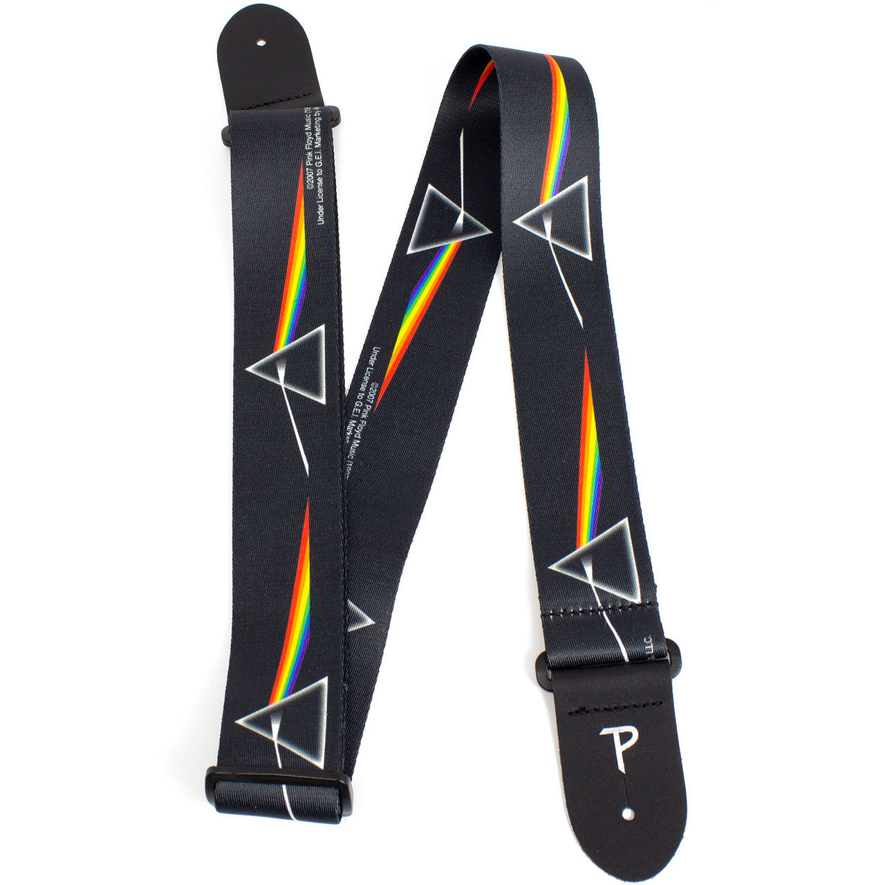 Pink Floyd Guitar Strap (Poly): Dark Side of the Moon (Black)
