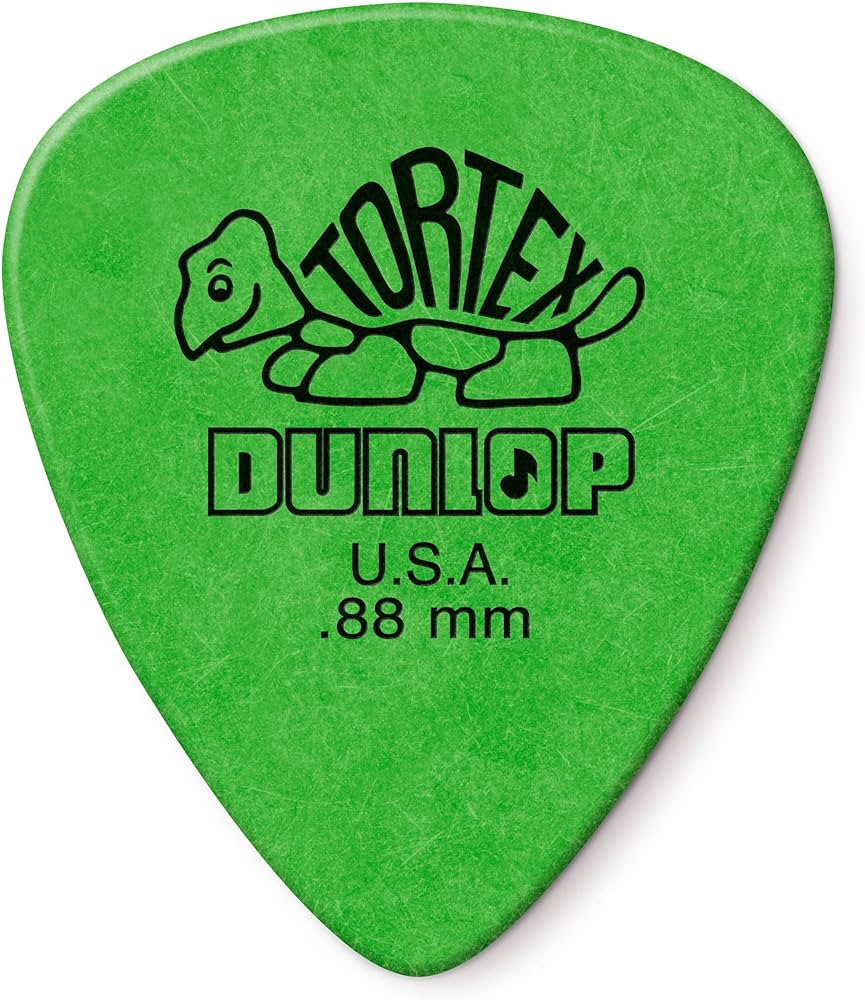 Dunlop Tortex Green .88mm Guitar Pick 6 Pack