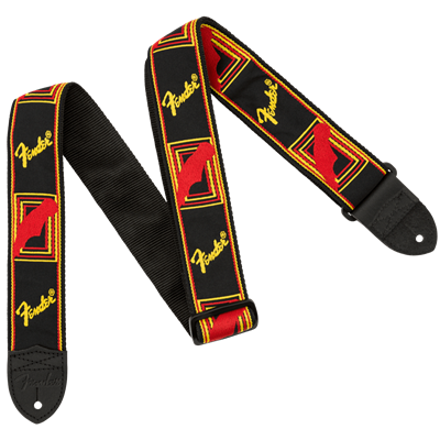 Fender 2' Mono Strap Black/Yellow/Red