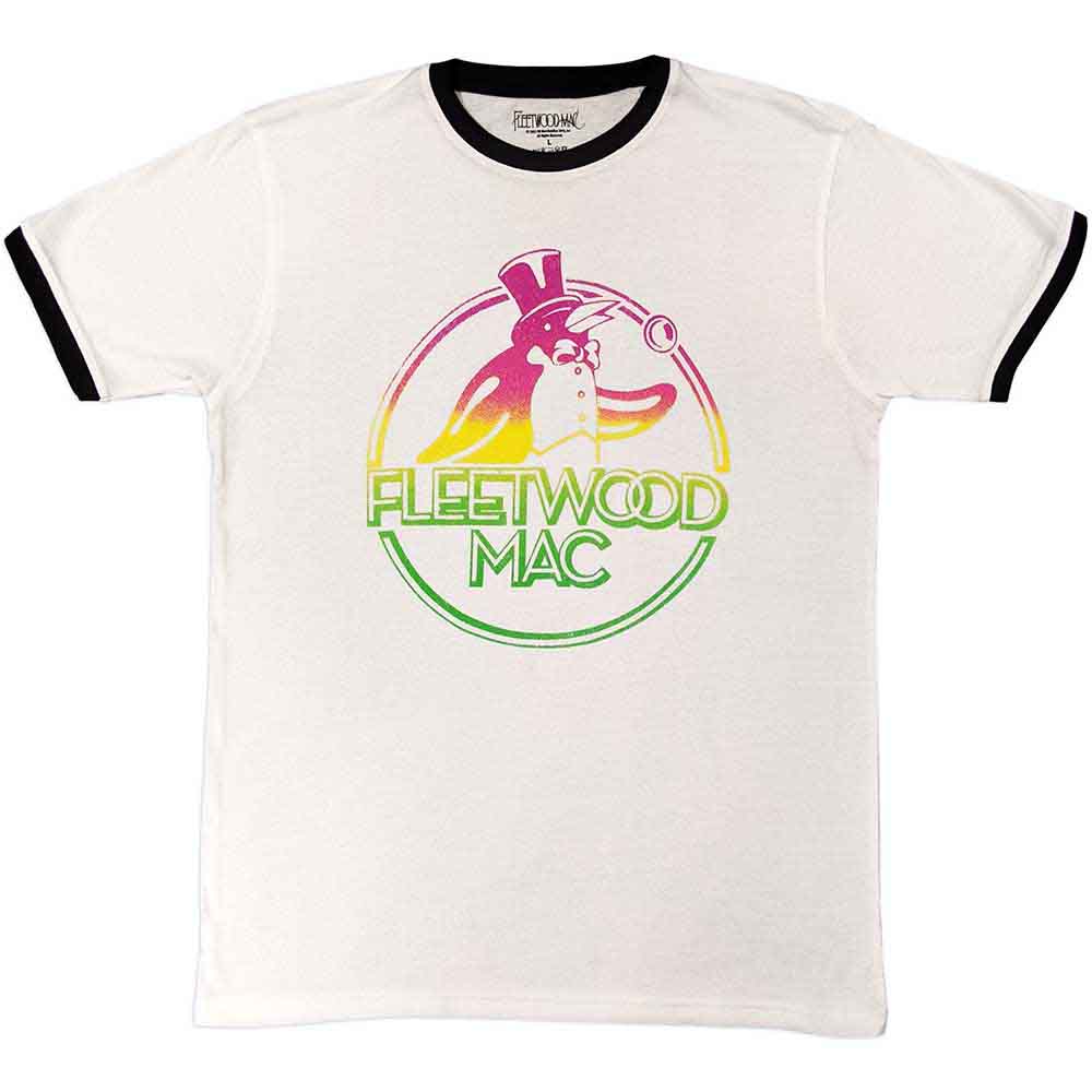 FLEETWOOD MAC UNISEX RINGER T-SHIRT: PENGUIN