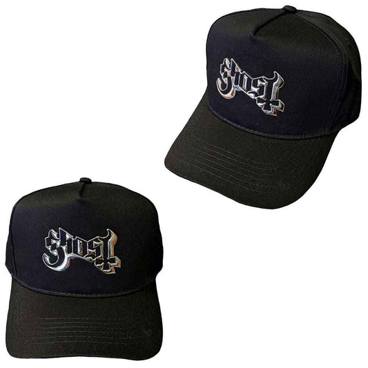 GHOST UNISEX BASEBALL CAP: SILVER LOGO