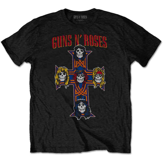 GUNS N' ROSES UNISEX T-SHIRT: VINTAGE CROSS