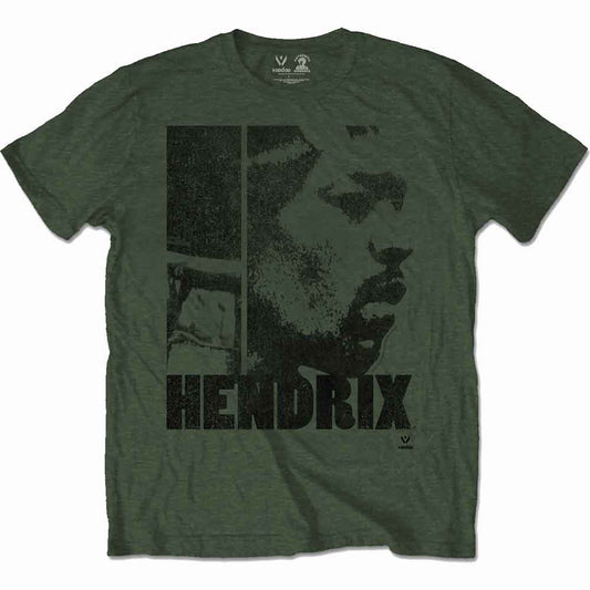 JIMI HENDRIX UNISEX T-SHIRT: GREEN