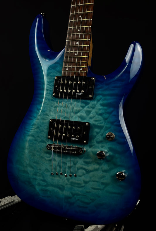 Schecter C-6 Plus Ocean Burst Blue (Pre-Owned)