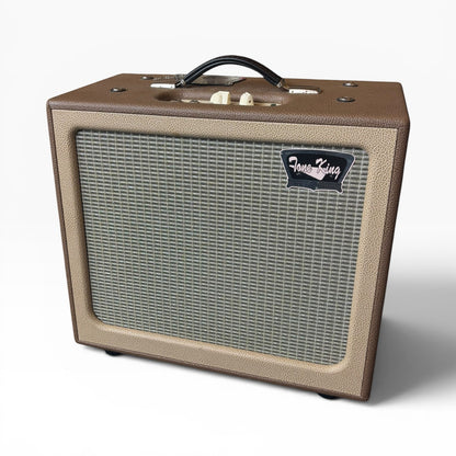 RJK Products pre-owned Tone King Gremlin 1x12 valve combo amplifier in cream and brown with vintage styling.