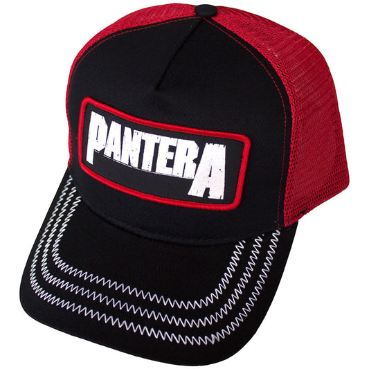 PANTERA MESH BACK CAP: BLACK/RED