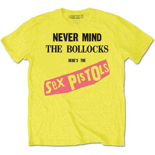 SEX PISTOLS: NEVER MIND THE BOLLOCKS T-SHIRT YELLOW