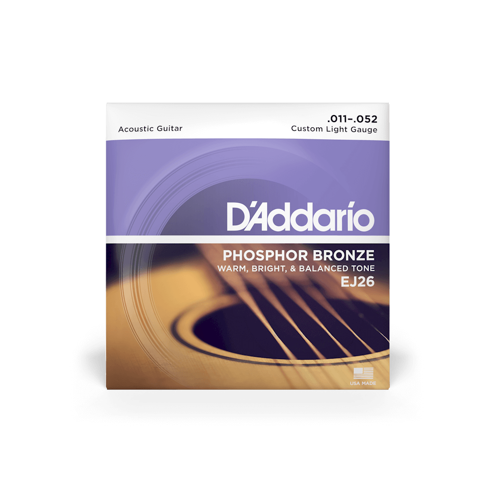 D'Addario EJ26 11-52 Phosphor Bronze Strings