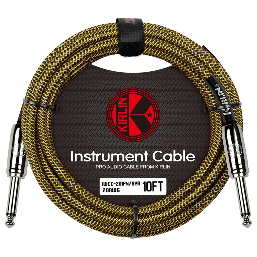 Kirlin Fabric 10' Cable Straight Yellow