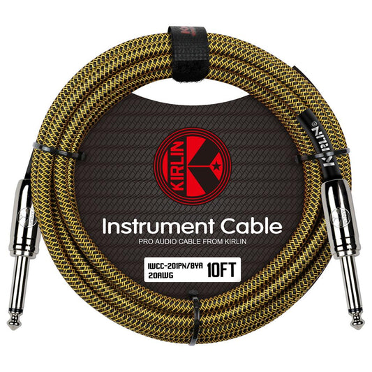 Kirlin Fabric 10' Cable Straight Yellow
