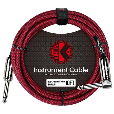 Kirlin Fabric 10' Cable Straight to Angle Red