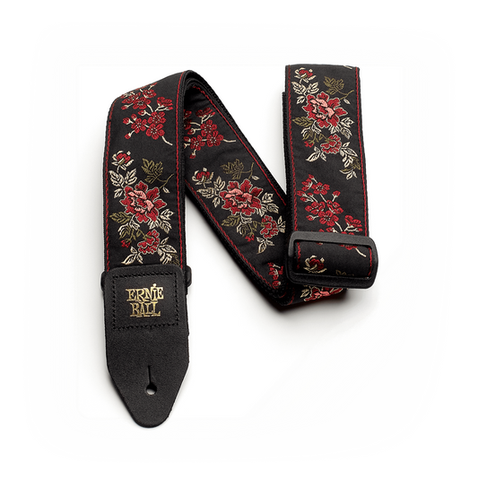 Ernie Ball Jacquard Strap Red Rose