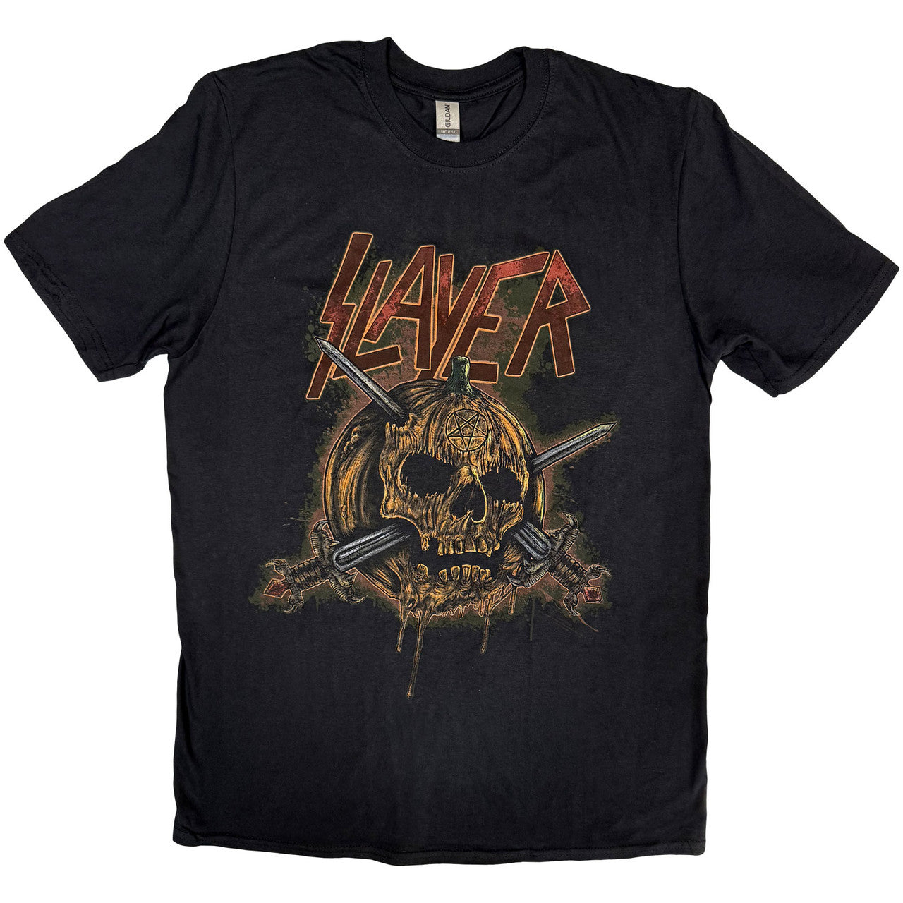 Slayer Unisex T-Shirt: Skull Pumpkin (Black) Slayer Unisex T-Shirt: Skull Pumpkin (Black)