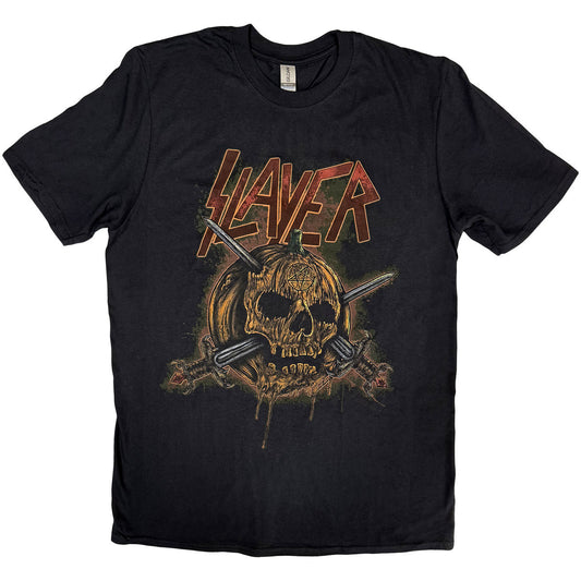 Slayer Unisex T-Shirt: Skull Pumpkin (Black) Slayer Unisex T-Shirt: Skull Pumpkin (Black)