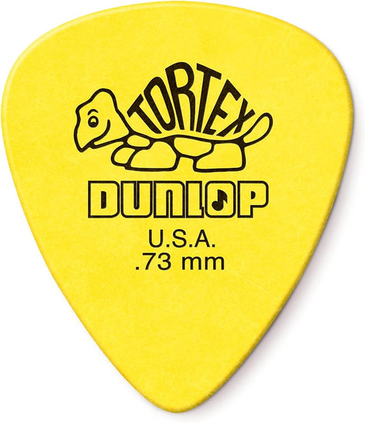 Dunlop Tortex Yellow .73mm Guitar Pick 6 Pack